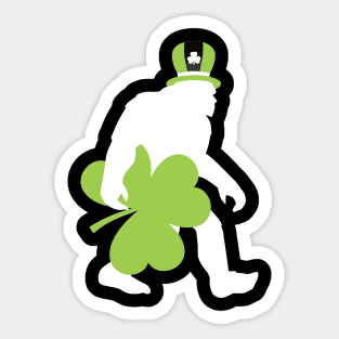 Bigfoot Irish Shamrock Sticker